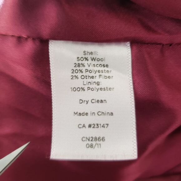 TALBOTS Women's Academia Career Wool Blend Midi Skirt Teacher Gray Pink 2 - Picture 9 of 9